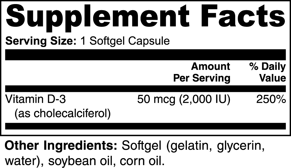 Vitamin D3 2,000 IU - Image 3
